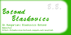 botond blaskovics business card